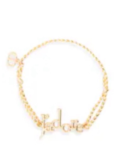 Dior Beauty Gold DoubleStrand Bracelet With Jadore Charm